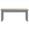 Banco de comedor Panama madera maciza de pino gris 105x30x45 cm 4