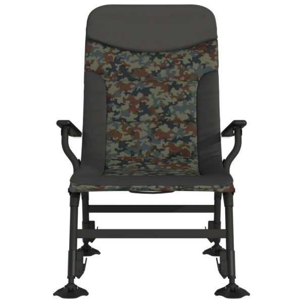 Silla de pesca con reposabrazos plegable camuflaje M 3