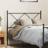 Cabeceira de cama 107 cm metal preto 1