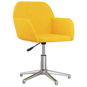 Silla de oficina giratoria de tela amarillo claro H