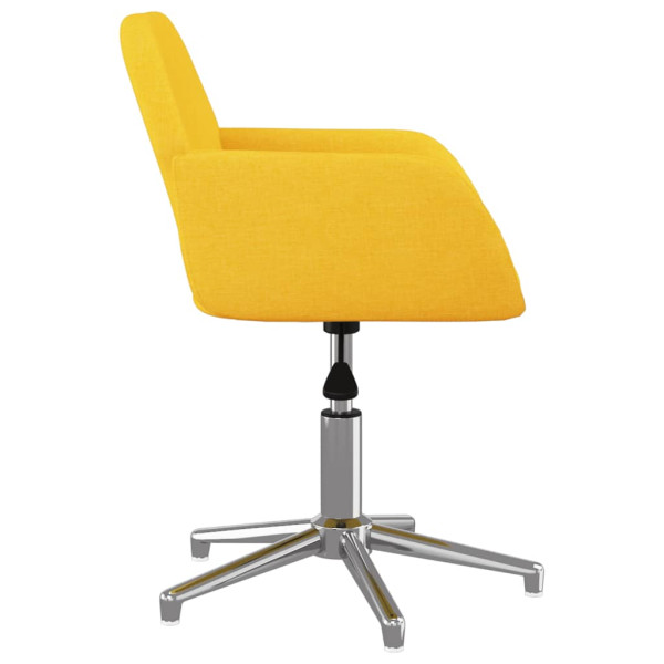 Silla de oficina giratoria de tela amarillo claro M 4