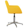 Silla de oficina giratoria de tela amarillo claro 4