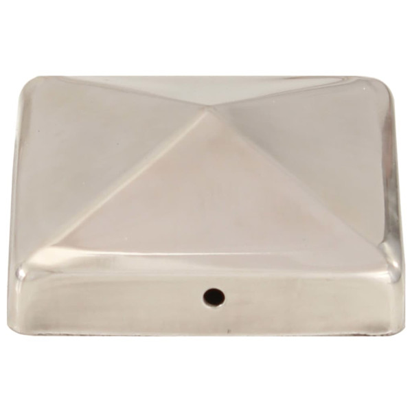 Tampas piramidais p/ postes vedação 6pcs aço inoxidável 91x91mm M 4