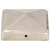 Tampas piramidais p/ postes vedação 6pcs aço inoxidável 91x91mm 4
