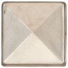 Tampas piramidais p/ postes vedação 6pcs aço inoxidável 91x91mm 5