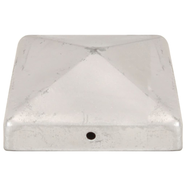 Tampas piramidais postes vedação 6pcs metal galvanizado 91x91mm M 4