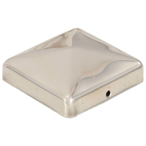 Tapas piramidales postes valla 6 uds acero inoxidable 71x71 mm H