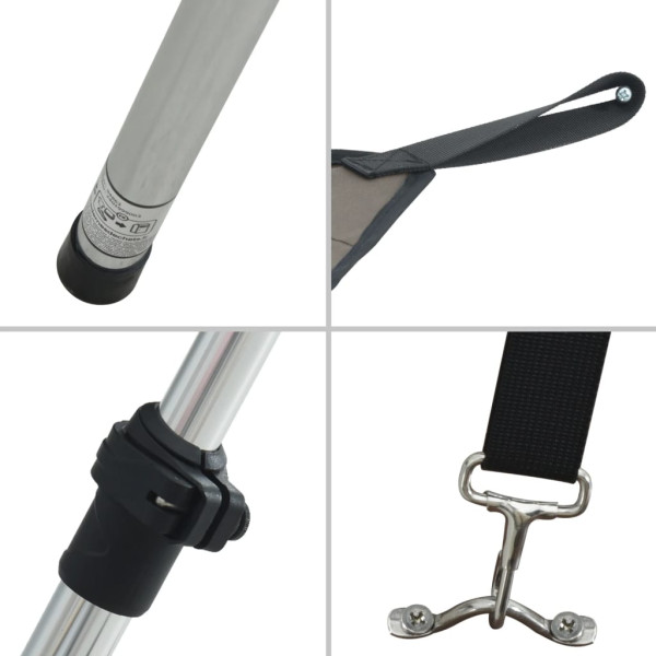 Extensão de toldo em T 170x208x(115-183) cm antracite M 5