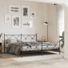 Cabeceira de cama 180 cm metal preto 3