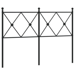 Cabeceira de cama 120 cm metal preto H