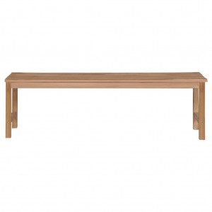 Banco de jardín 150 cm madera maciza de teca H