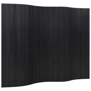 Biombo divisor de bambú negro 165x250 cm H