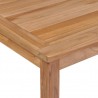 Mesa de jardín de madera maciza de teca 200x100x77 cm 5