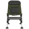Silla de pesca con patas para barro ajustables plegable verde 3