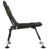 Silla de pesca con patas para barro ajustables plegable verde 4