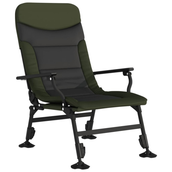 Silla de pesca con reposabrazos plegable verde M 2