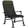 Silla de pesca con reposabrazos plegable verde 2