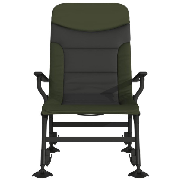 Silla de pesca con reposabrazos plegable verde M 3