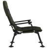 Silla de pesca con reposabrazos plegable verde 4