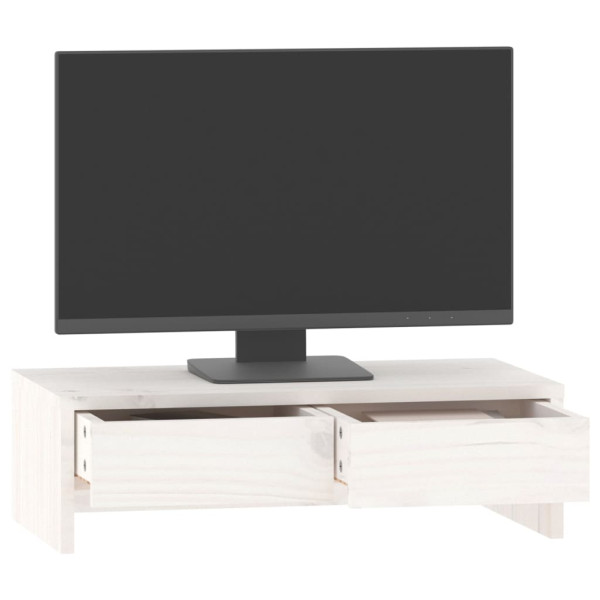 Suporte para monitor 50x27x15 cm pinho maciço branco M 4