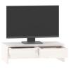 Suporte para monitor 50x27x15 cm pinho maciço branco 4