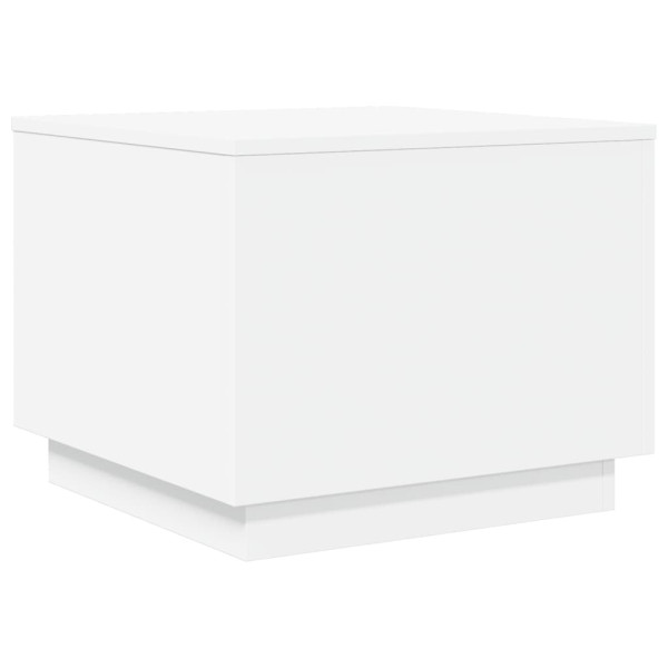 Mesa de centro com luzes LED 50x50x40 cm branco M 3