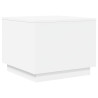 Mesa de centro com luzes LED 50x50x40 cm branco 3