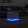 Mesa de centro con luces LED blanco 50x50x40 cm 5