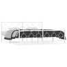 Estrutura de cama com cabeceira e pés 200x200 cm metal branco 1