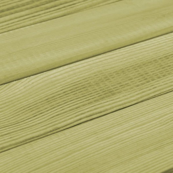 Mesa de pícnic y bancos niños madera pino impregnada 90x90x58cm M 2