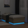 Estructura cama con luces LED madera roble Sonoma 90x190 cm 4