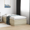 Estructura cama con luces LED madera roble Sonoma 90x190 cm 5