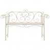 Banco de jardim 132 cm metal antigo branco 2