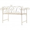 Banco de jardín 132 cm metal antiguo blanco 4