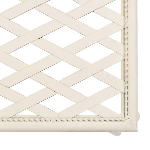 Chaise lounge para jardim 128 cm metal antigo branco M 5