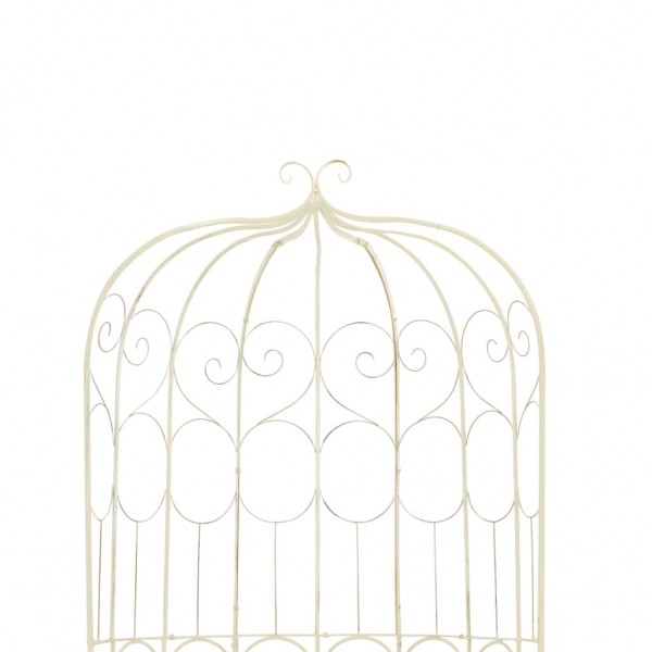 Banco de jardim 95 cm ferro antigo branco M 4