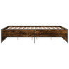 Estructura cama madera ingeniería metal roble ahumado 120x200cm 5