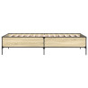 Estructura cama madera ingeniería metal roble Sonoma 100x200 cm 5