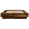 Estructura de cama madera de ingeniería roble ahumado 90x190 cm 4