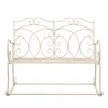 Banco de jardín 104 cm hierro color blanco antiguo 2