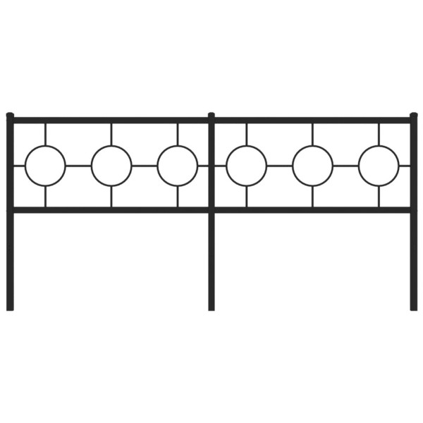Cabeceira de cama 180 cm metal preto M 3