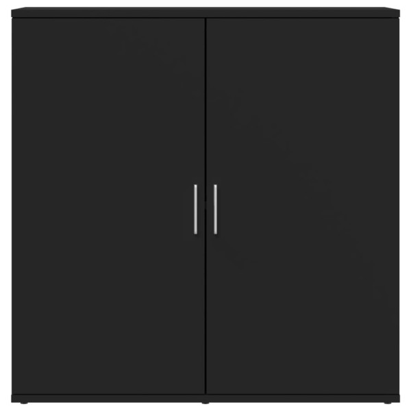 Aparador de madera de ingeniería negro 79x38x80 cm M 5