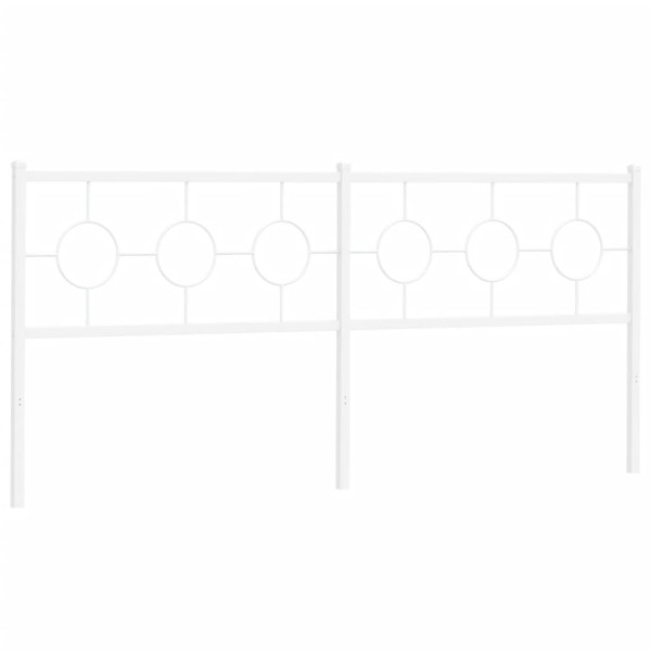 Cabeceira de cama 193 cm metal branco M 4
