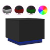 Mesa de centro con luces LED negro 50x50x40 cm 2