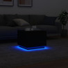 Mesa de centro com luzes LED 50x50x40 cm preto 5