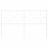 Cabeceira de cama 140 cm metal branco 3