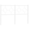 Cabeceira de cama 140 cm metal branco 4