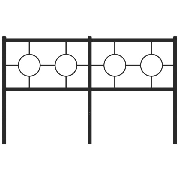 Cabecero de metal negro 140 cm M 3