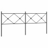 Cabeceira de cama 200 cm metal preto 2