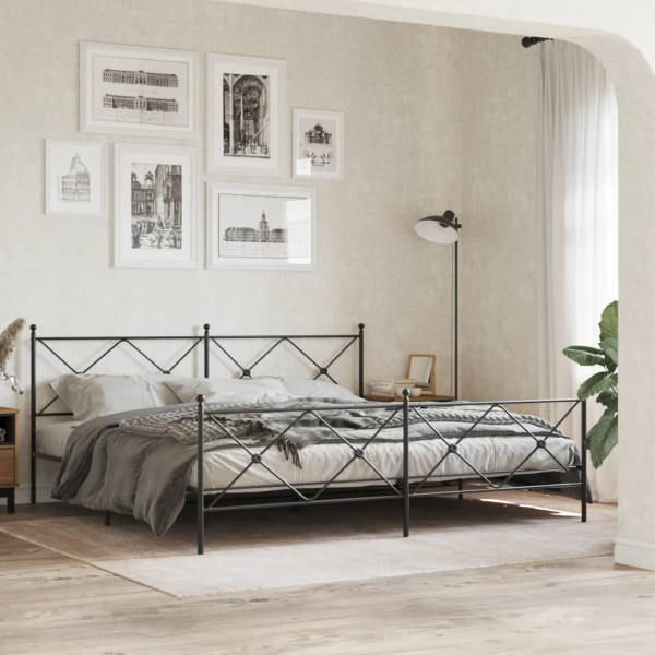 Cabeceira de cama 200 cm metal preto M 3